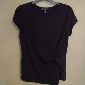INC Black Top with cinched waist